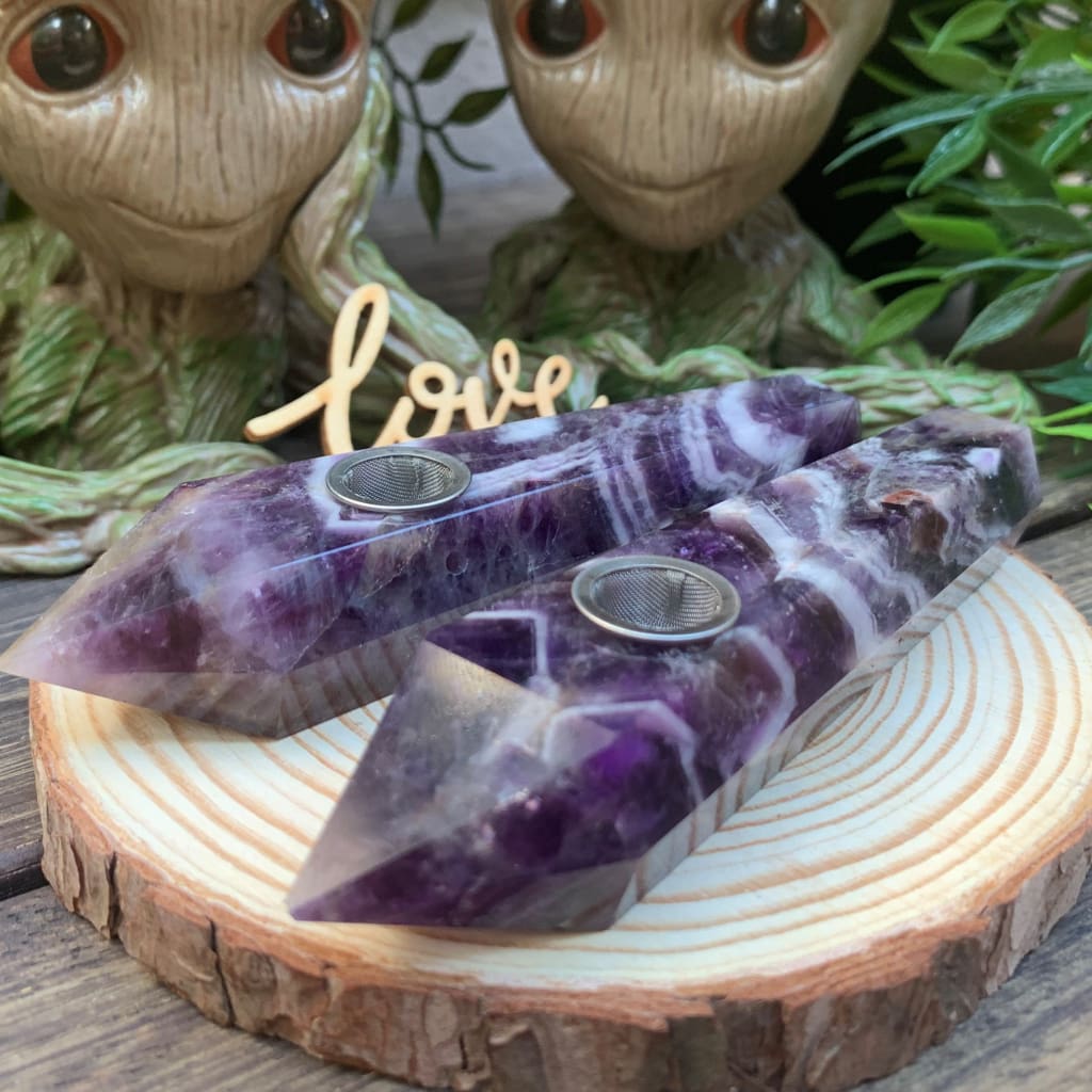 Dream Amethyst Crystal Pipe