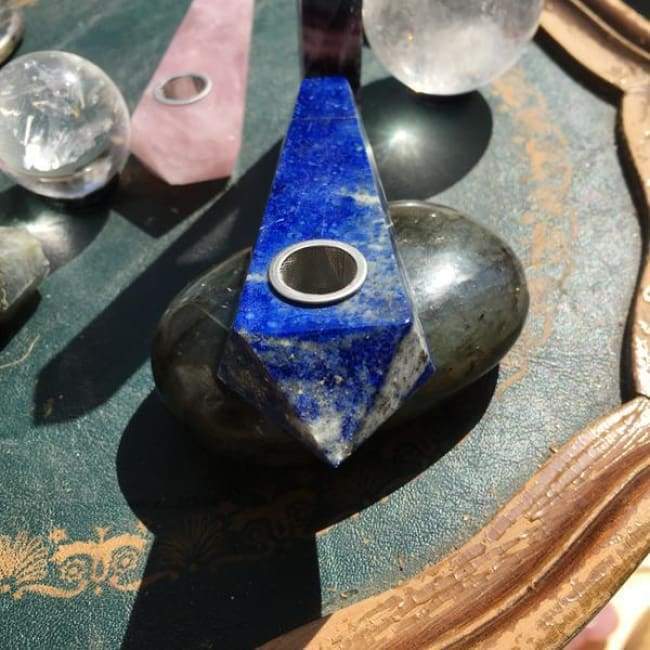 Lapis Lazuli Gemstone Crystal Pipe