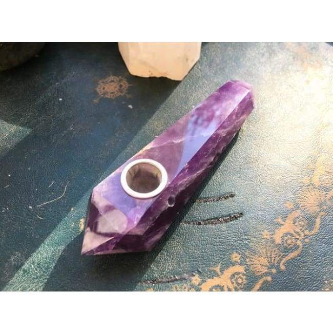 Amethyst Gemstone Crystal Pipe