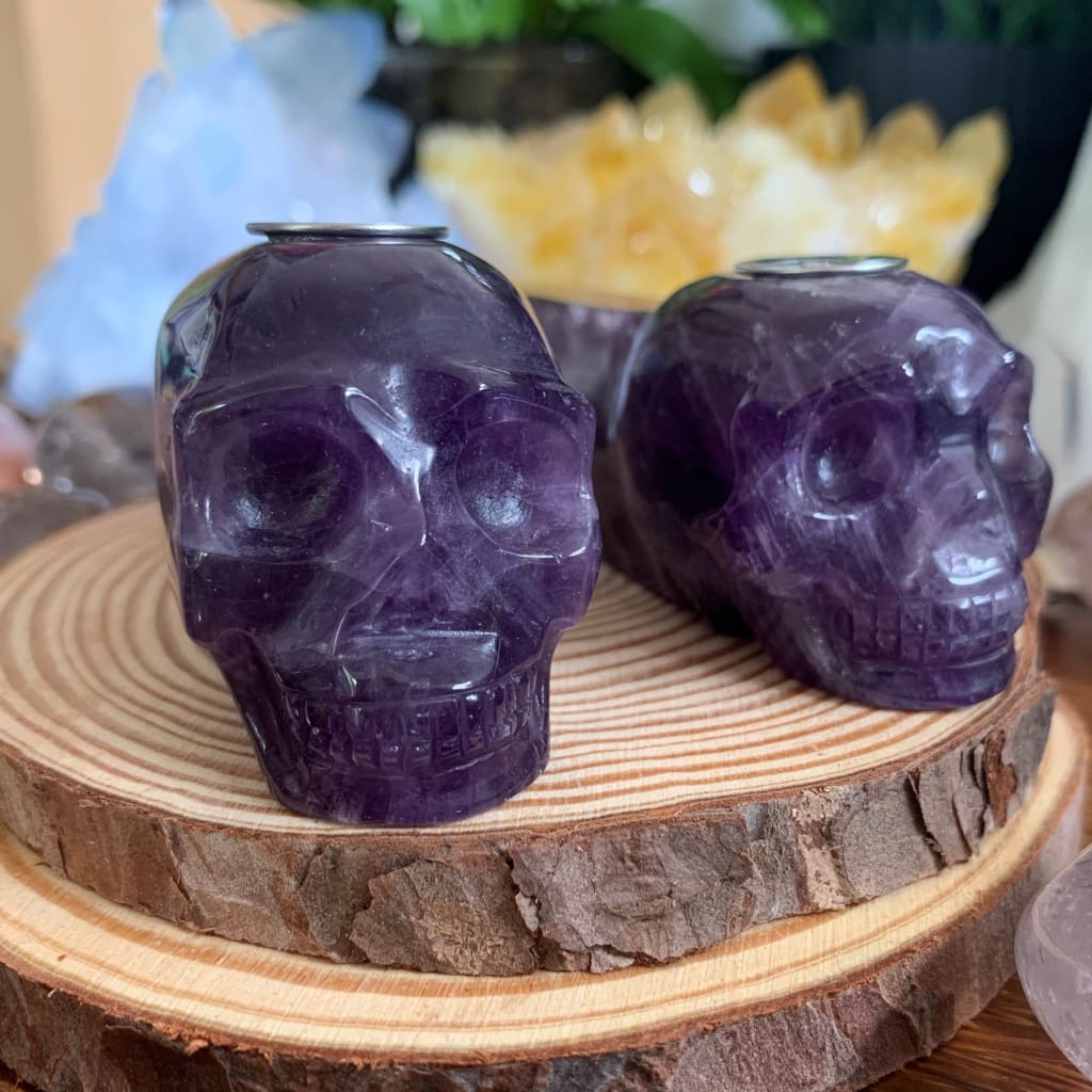 Amethyst Crystal Skull Pipe