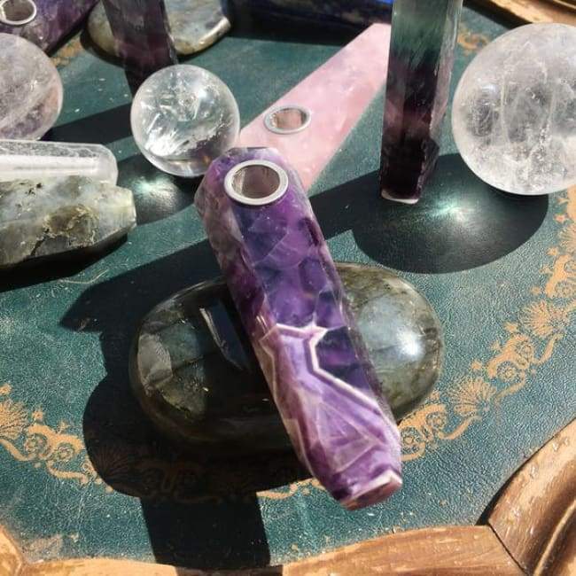 Dream Amethyst Gemstone Crystal Pipe