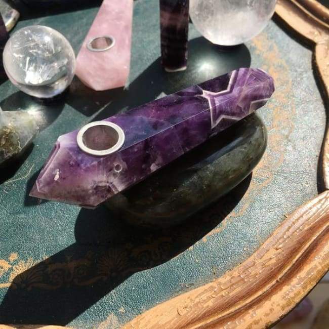 Dream Amethyst Gemstone Crystal Pipe