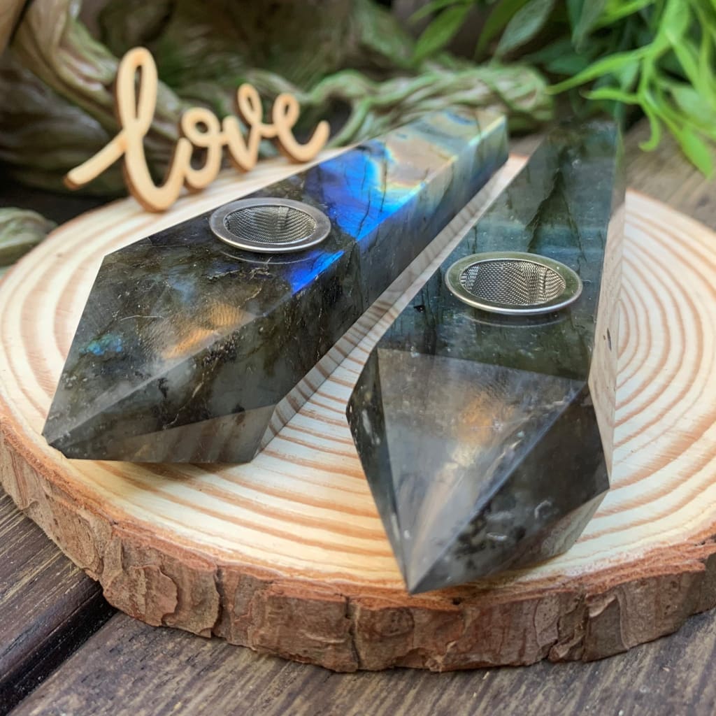 Labradorite Crystal Pipe