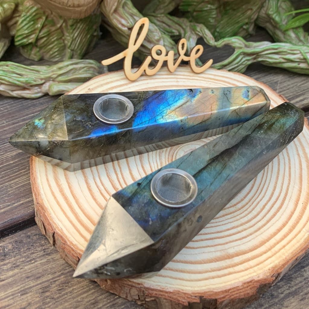 Labradorite Crystal Pipe