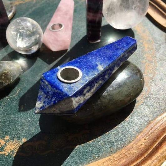 Lapis Lazuli Gemstone Crystal Pipe