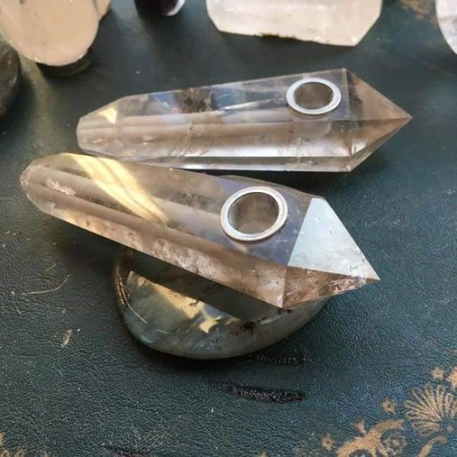 Smokey Quartz Gemstone Crystal Pipe