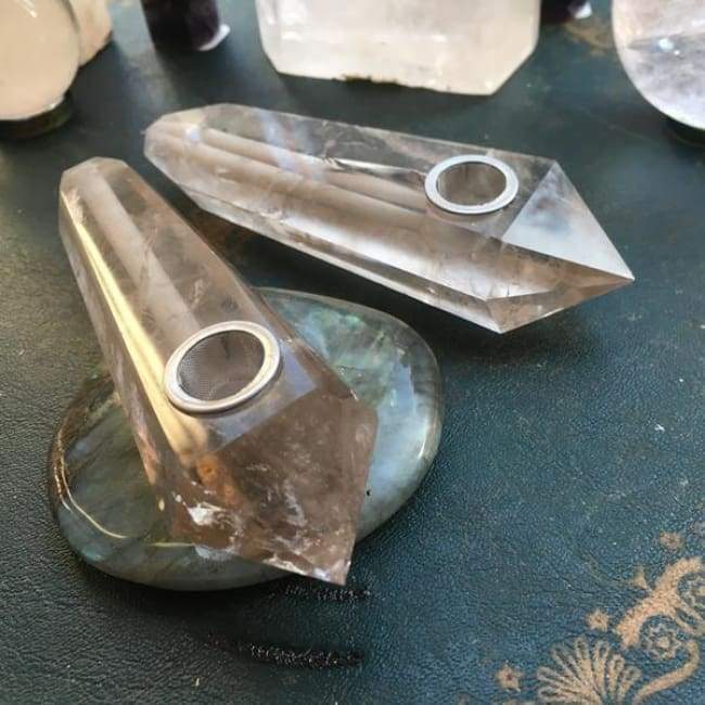 Smokey Quartz Gemstone Crystal Pipe