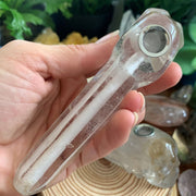 Smoky Quartz Crystal Skull Pipe